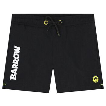 Boys Black Logo Swim Shorts