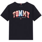 Boys Navy Logo T-Shirt, 2, hi-res