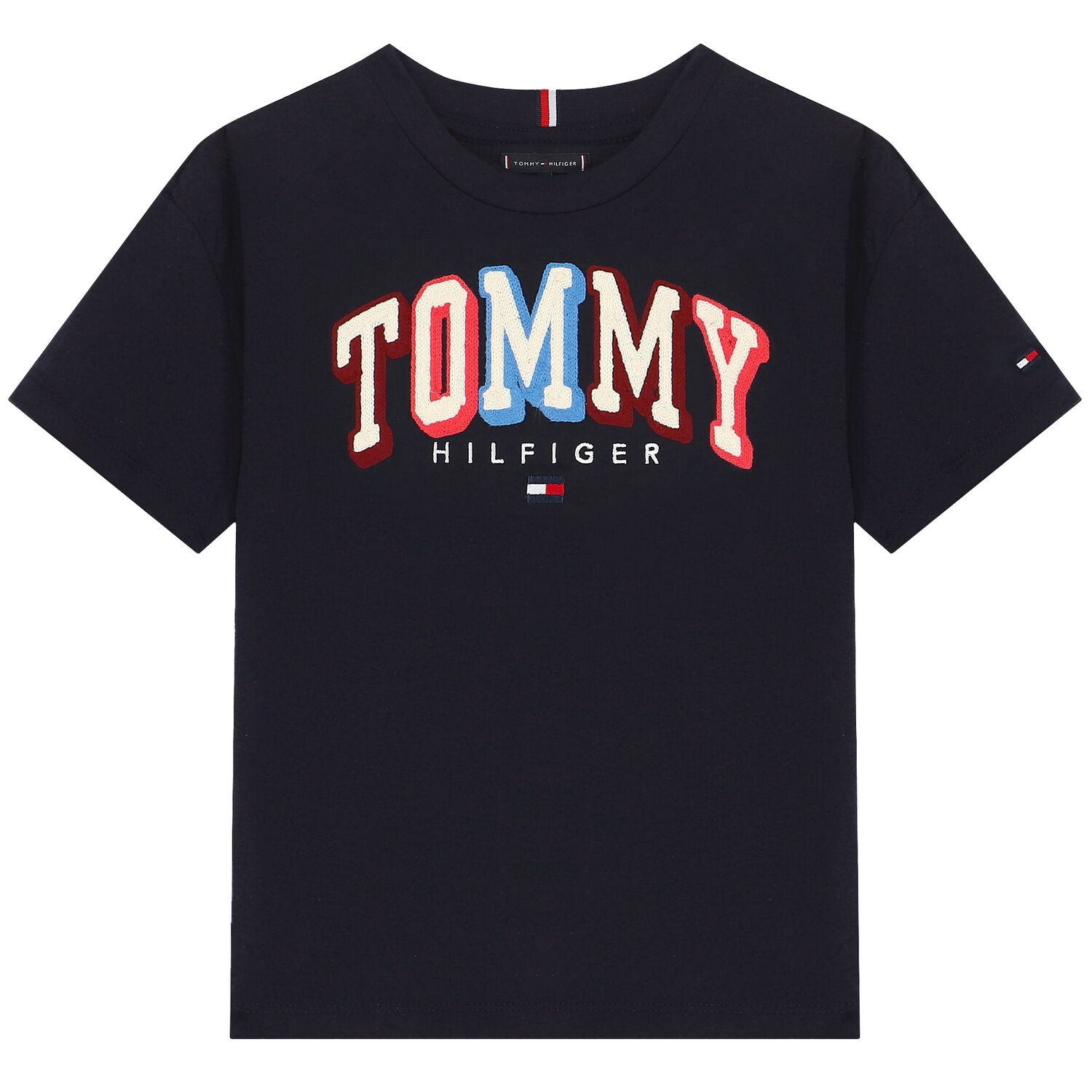 Boys Navy Logo T-Shirt, 2, hi-res