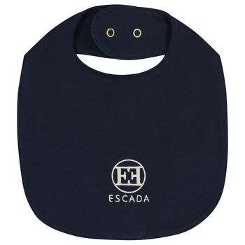 Baby Girls Navy Blue Logo Bib