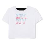 Girls White Logo T-Shirt, 1, hi-res