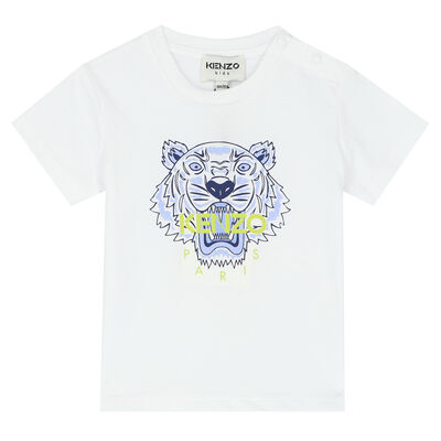 Younger Boys White Tiger T-Shirt