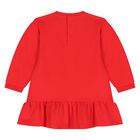 Younger Girls Red Teddy Bear Logo Dress, 1, hi-res