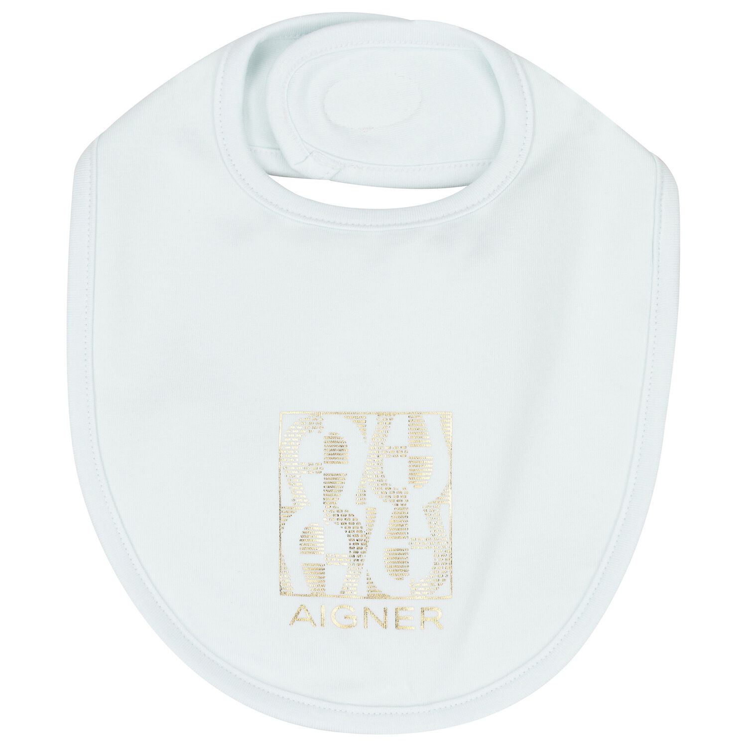 Baby Boys Blue & Gold Logo Bib, 2, hi-res