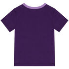 Girls Purple Embellished Logo T-Shirt, 3, hi-res