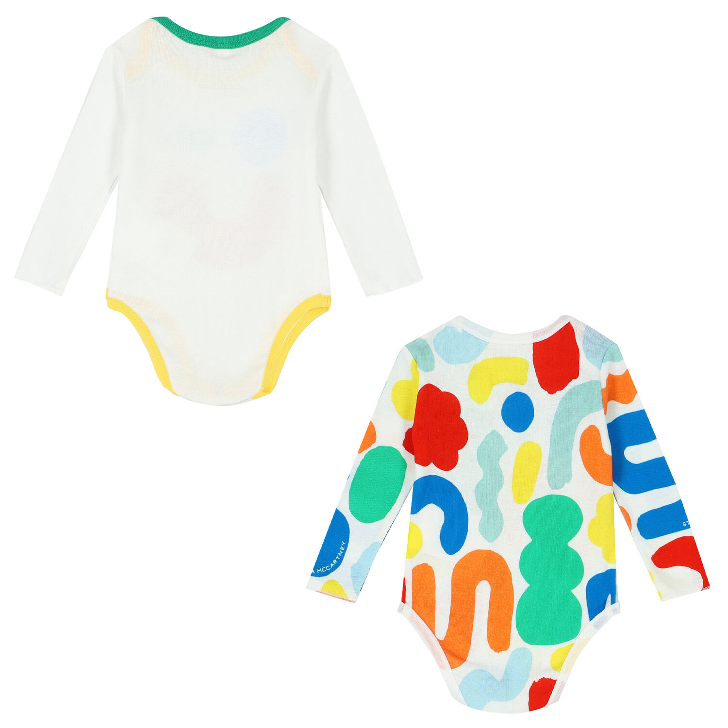 Multi-Coloured Abstract Print Bodysuits ( 2-Pack ), 1, hi-res