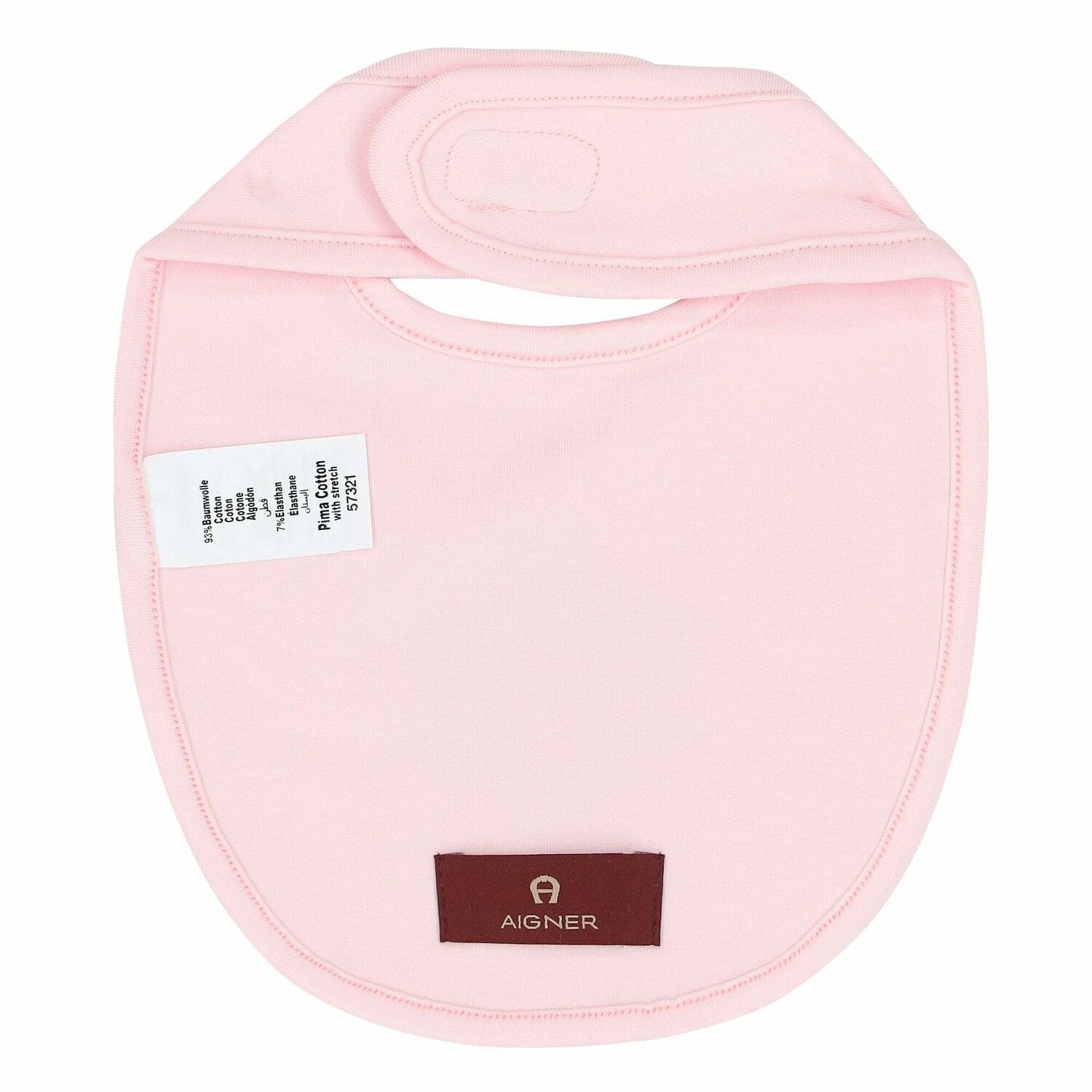Pink Logo Baby Bib, 1, hi-res