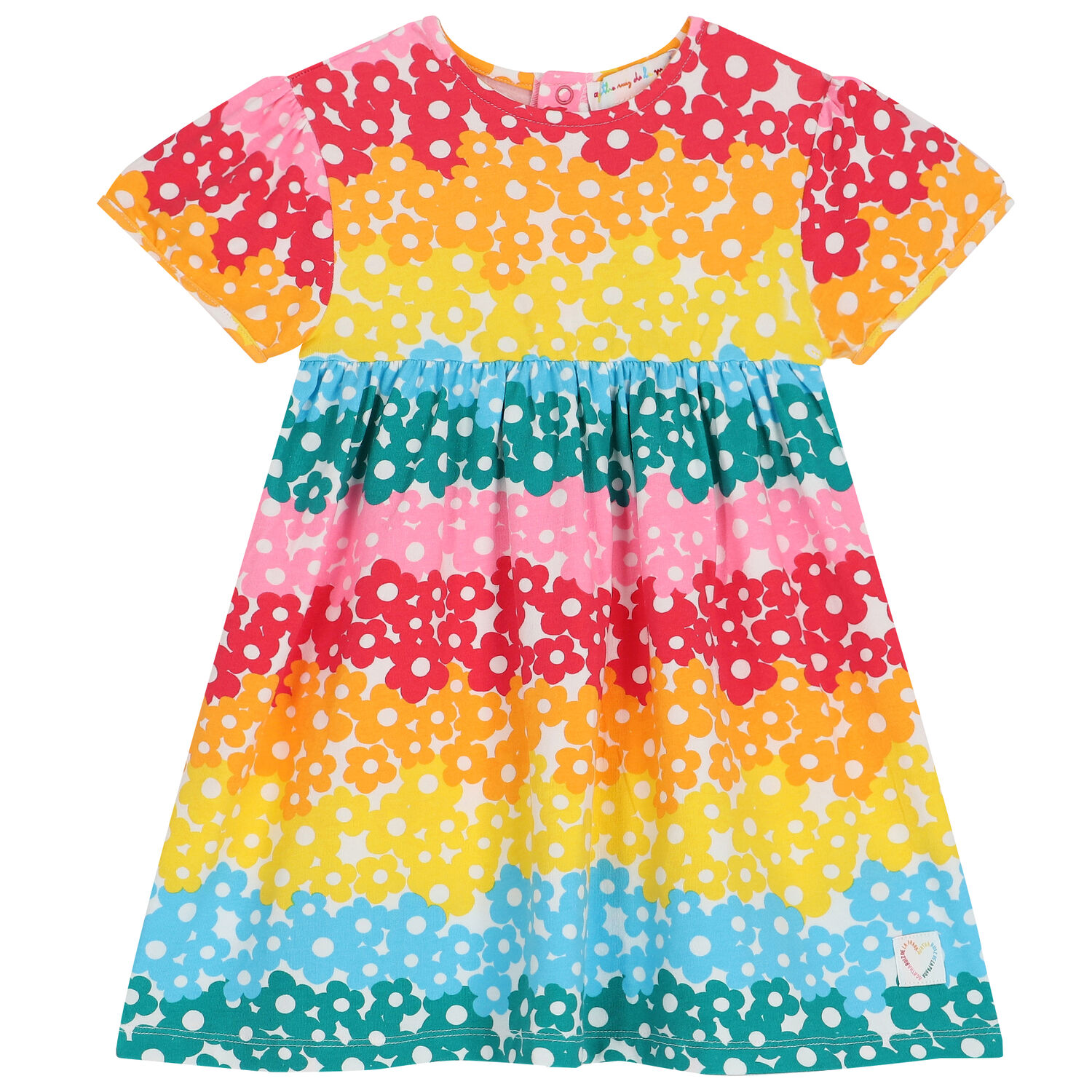 Younger Girls Multi-Colored Floral Dress, 1, hi-res
