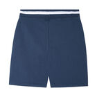 Boys Navy Crest Cotton Shorts, 1, hi-res