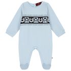 Baby Boys Blue Logo Babygrow, 2, hi-res