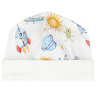 Baby Boys White Space Hat, 1, hi-res