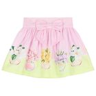 Girls White & Pink Floral Skirt Set, 1, hi-res