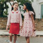 Girls Pink Heart Sequin Dress, 1, hi-res