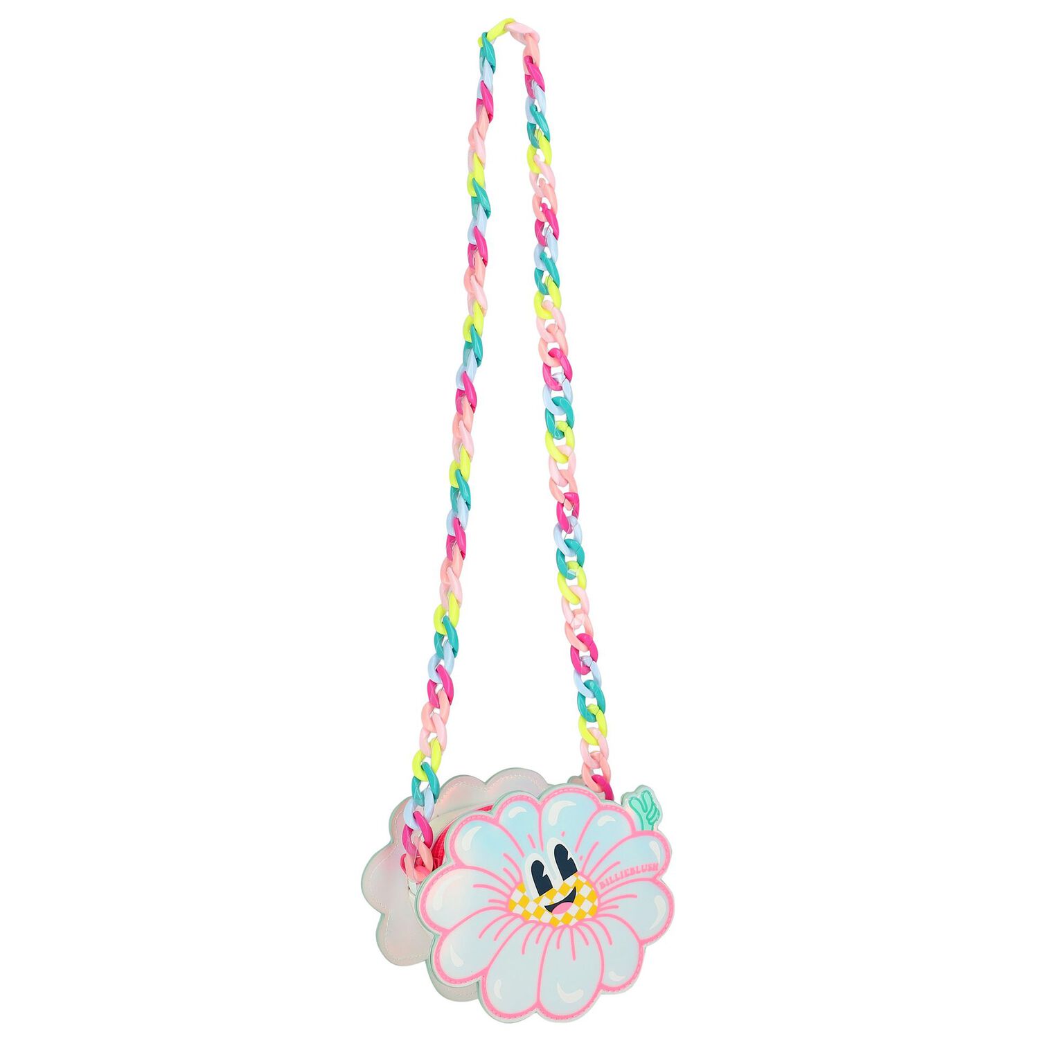 Girls White Flower Logo Shoulder Bag, 1, hi-res image number null