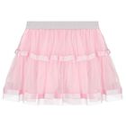 Girls Pink Embellished Tulle Skirt Set, 1, hi-res