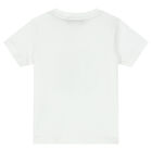 Younger Boys White Logo T-Shirt, 2, hi-res