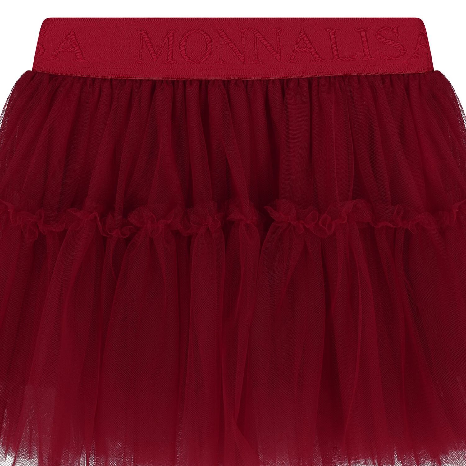 Girls Red Logo Tulle Skirt, 1, hi-res