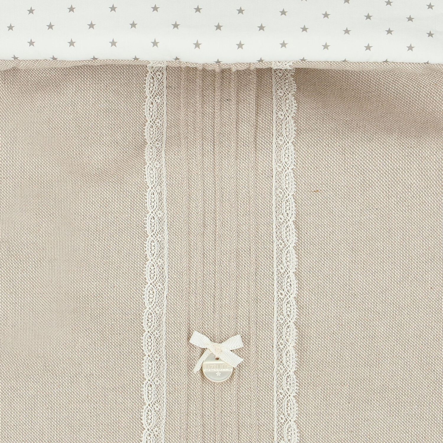 Beige & White Stars Baby Pram Nest, 3, hi-res