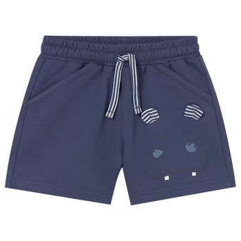Younger Boys Navy Blue Hippo Shorts