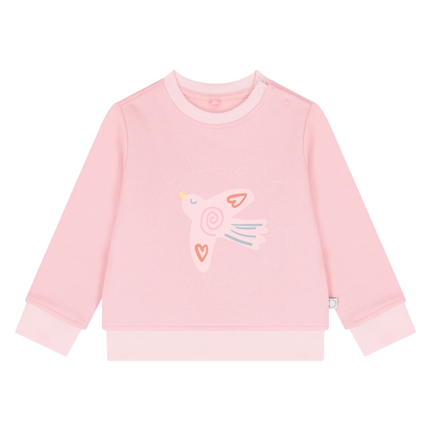 Younger Girls Pink Bird Logo Sweatshirt, 1, hi-res