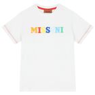 Boys White Logo T-Shirt, 1, hi-res