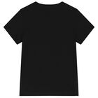 Boys Black Logo T-Shirt, 1, hi-res