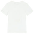 Boys White Logo T-Shirt, 2, hi-res