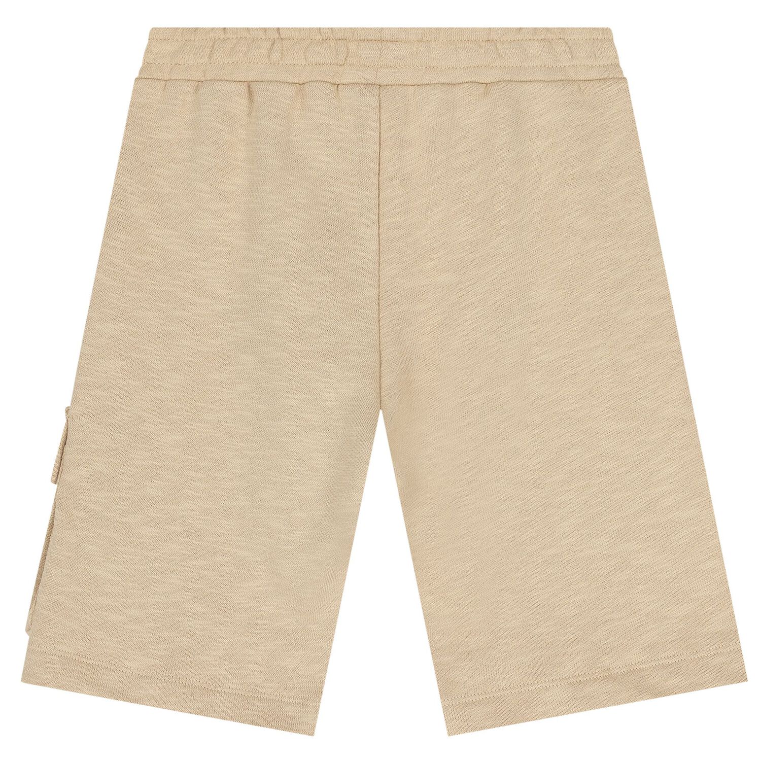Boys Beige Logo Shorts, 1, hi-res