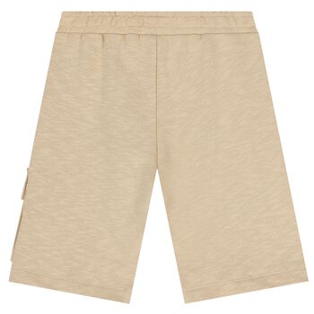 Boys Beige Logo Shorts