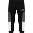 Boys Black & Grey Logo Tracksuit, 1, hi-res