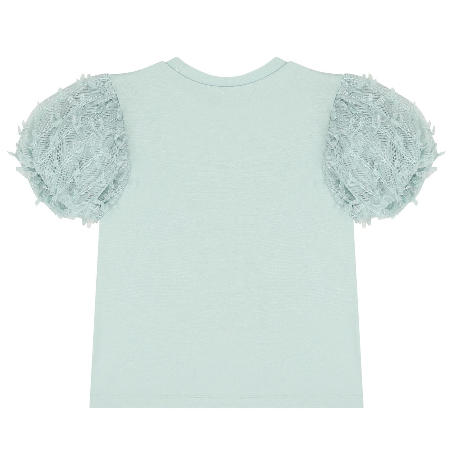 Girls Green Tulle Blouse, 2, hi-res