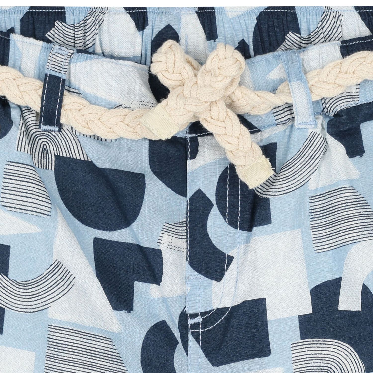 Boys Blue Abstract Shorts, 2, hi-res