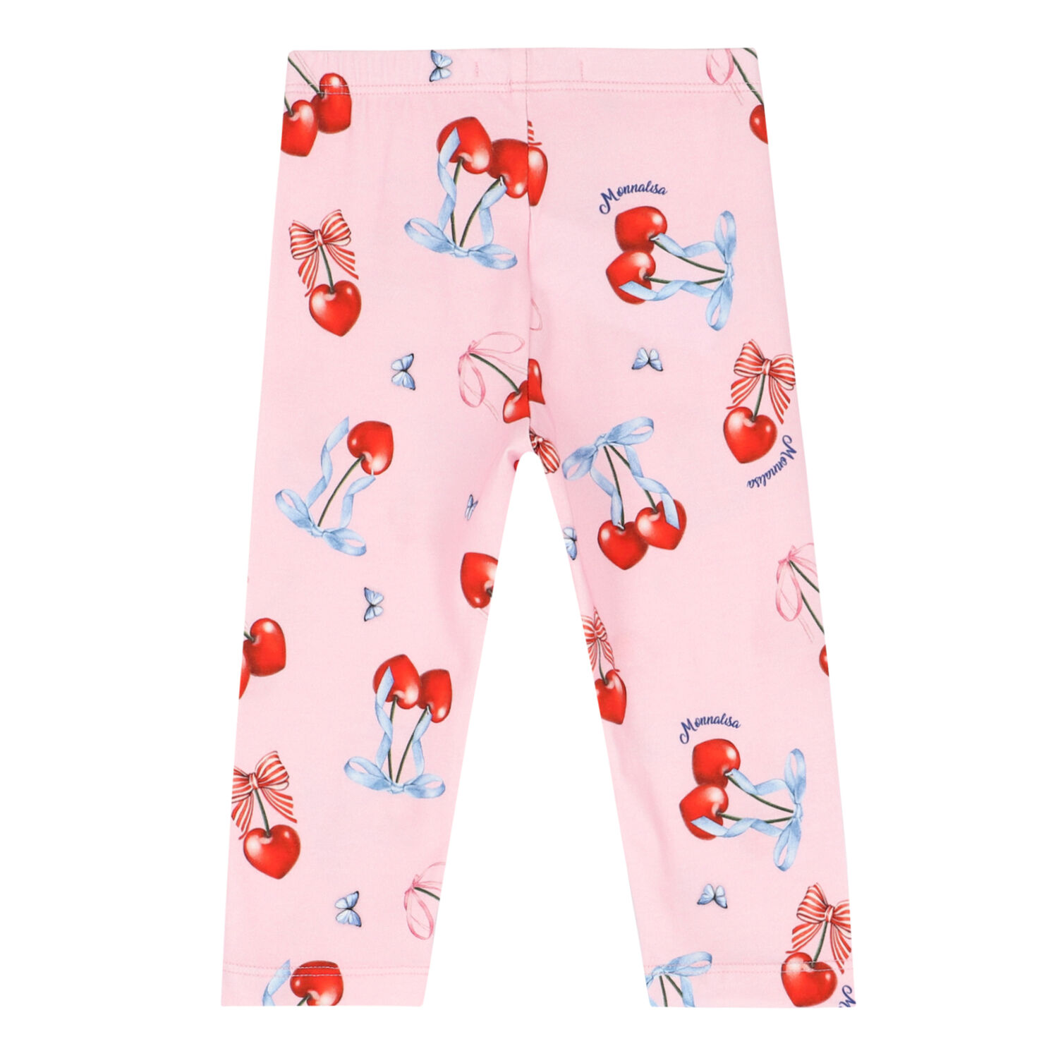 Younger Girls Pink Cherry Leggings, 1, hi-res