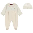 Ivory & Gold Logo Babygrow Gift Set, 1, hi-res
