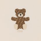 Beige Teddy Bear Logo Baby Blanket, 1, hi-res