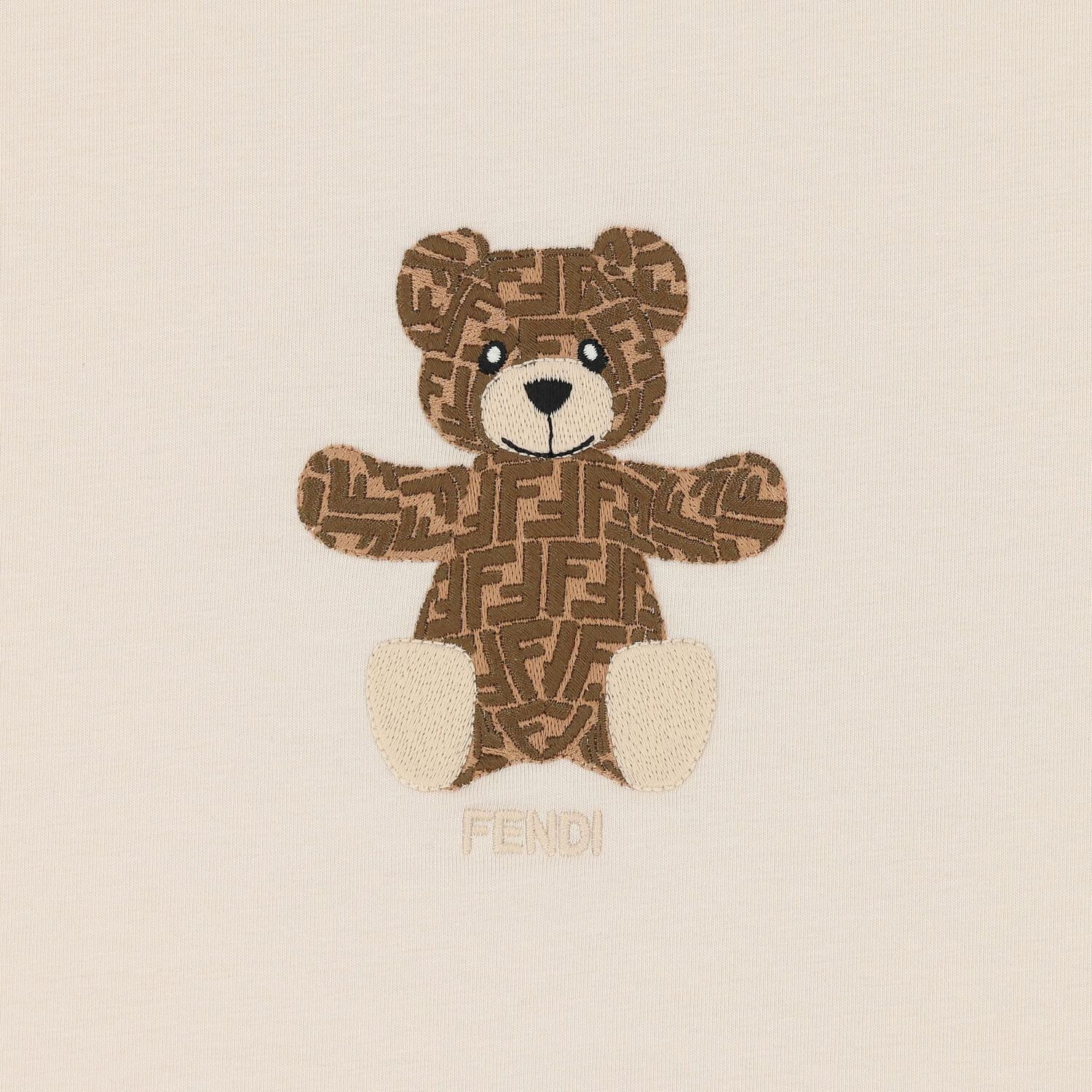 Beige Teddy Bear Logo Baby Blanket, 1, hi-res image number null