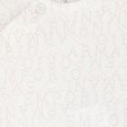 Baby Girls White & Pink Logo Babygrow Set, 1, hi-res