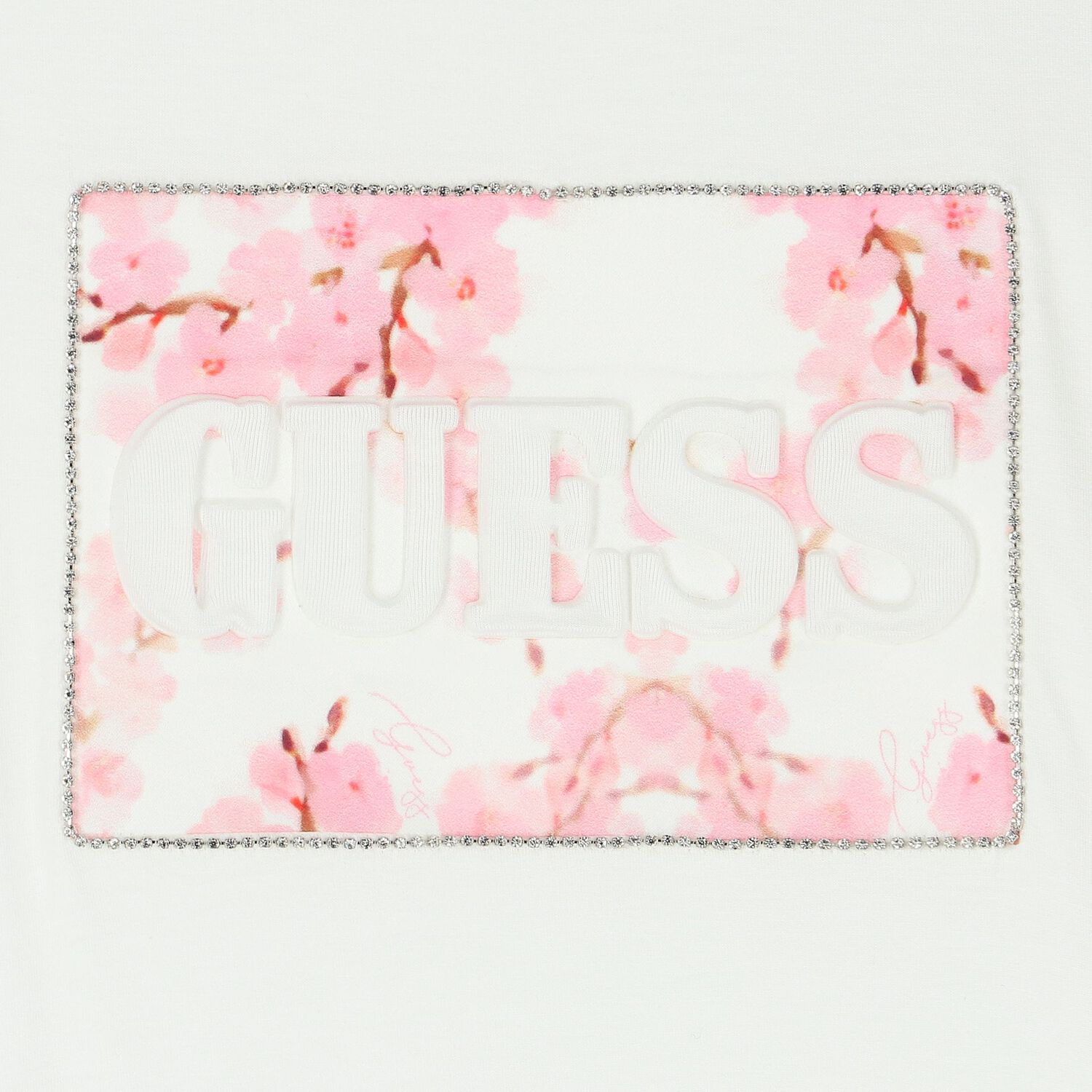 Girls White Logo Cherry Blossom T-Shirt, 1, hi-res image number null