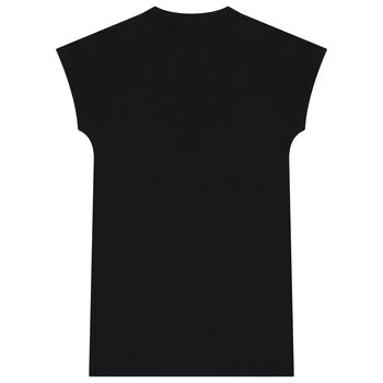 Girls Black Logo Heart Dress