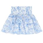 Girls White & Blue Liberty Skirt, 1, hi-res