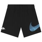 Boys Black Logo Shorts Set, 1, hi-res