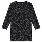 Girls Black & White Logo Dress, 1, hi-res