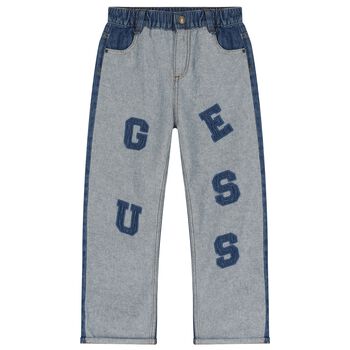 Boys Blue Logo Denim Jeans