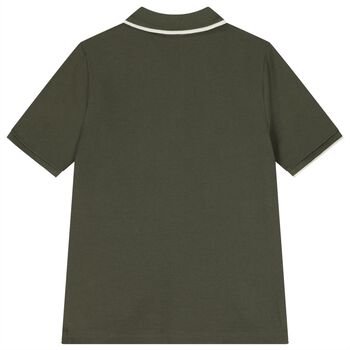 Boys Mini Me Green Logo Polo Shirt