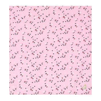 Baby Girls Pink & White Teddy Muslins