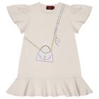 Girls Pink Bag Logo Dress, 2, hi-res