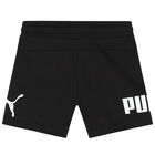 Boys Black Logo Shorts, 1, hi-res