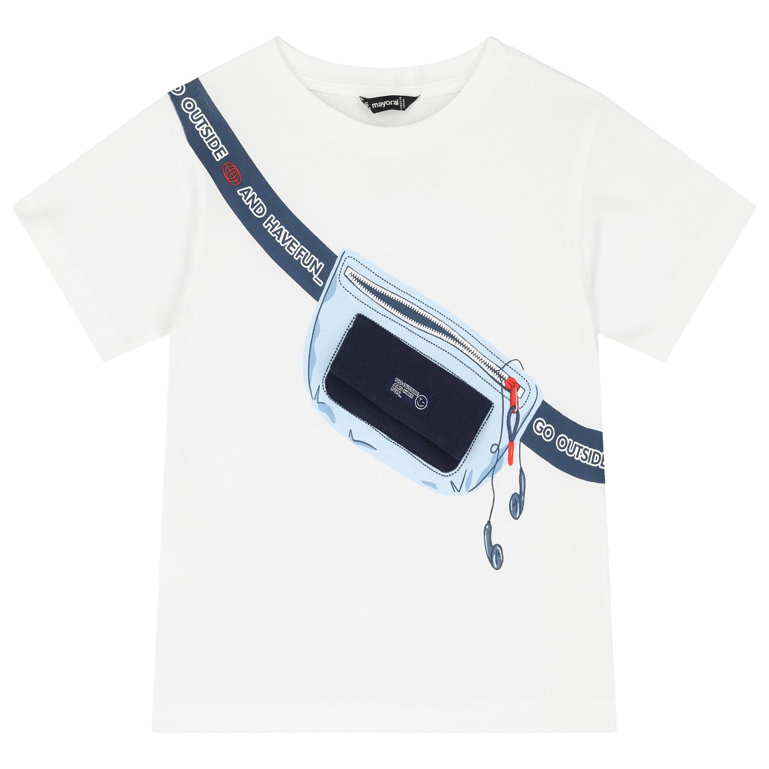 Boys White Bag T-Shirt, 4, hi-res