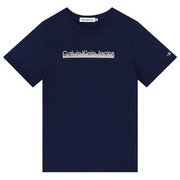 Boys Navy Logo T-Shirt