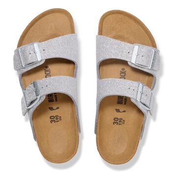Girls Sparkling Silver Arizona Sandals 
